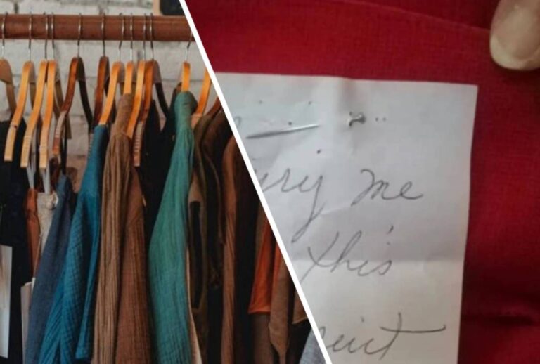 O femeie a luat decizia de a nu mai cumpăra niciodată haine second-hand după ce a găsit acest bilet în buzunarul unei haine.